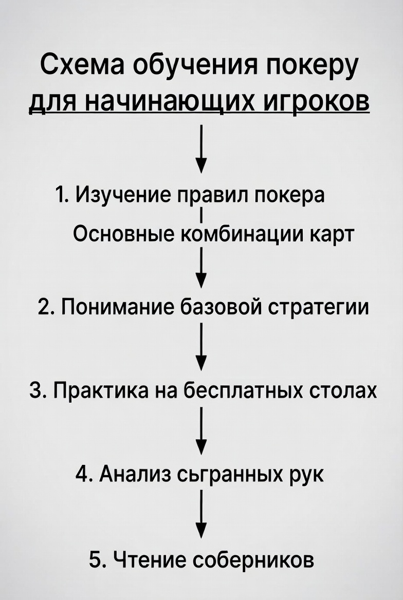 Схема обучения покеру для начинающих игроков