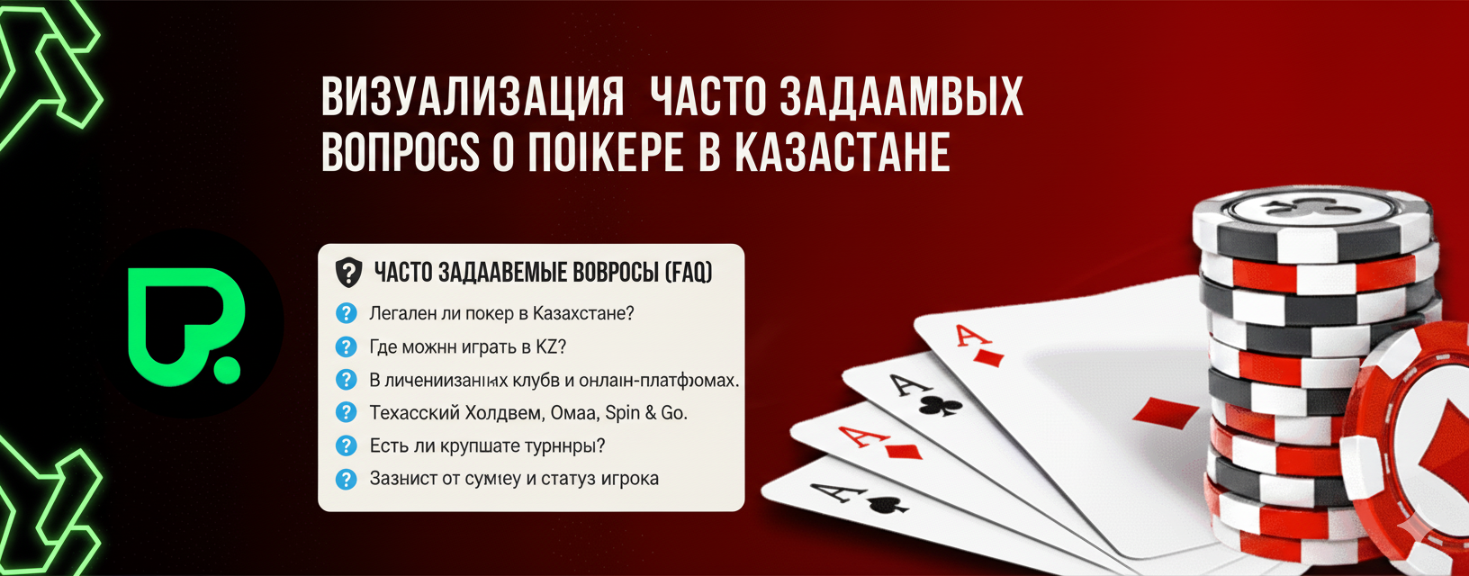 Визуализация часто задаваемых вопросов о покере в Казахстане