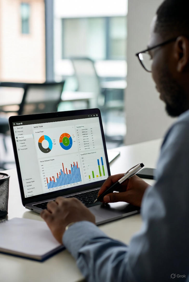 Диаграмма использования Power BI по отраслям Казахстана